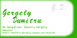 gergely dumitru business card